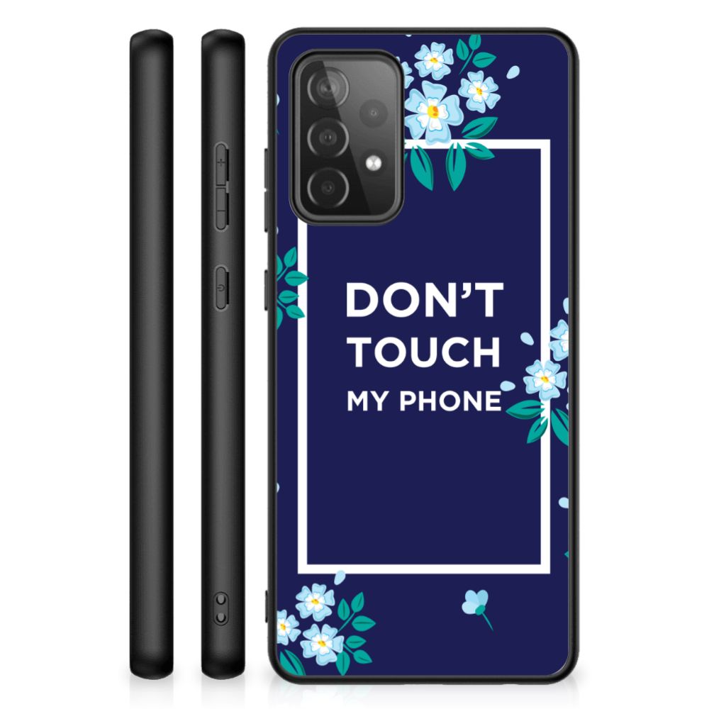 Samsung Galaxy A72 (5G/4G) Telefoon Hoesje Flowers Blue DTMP