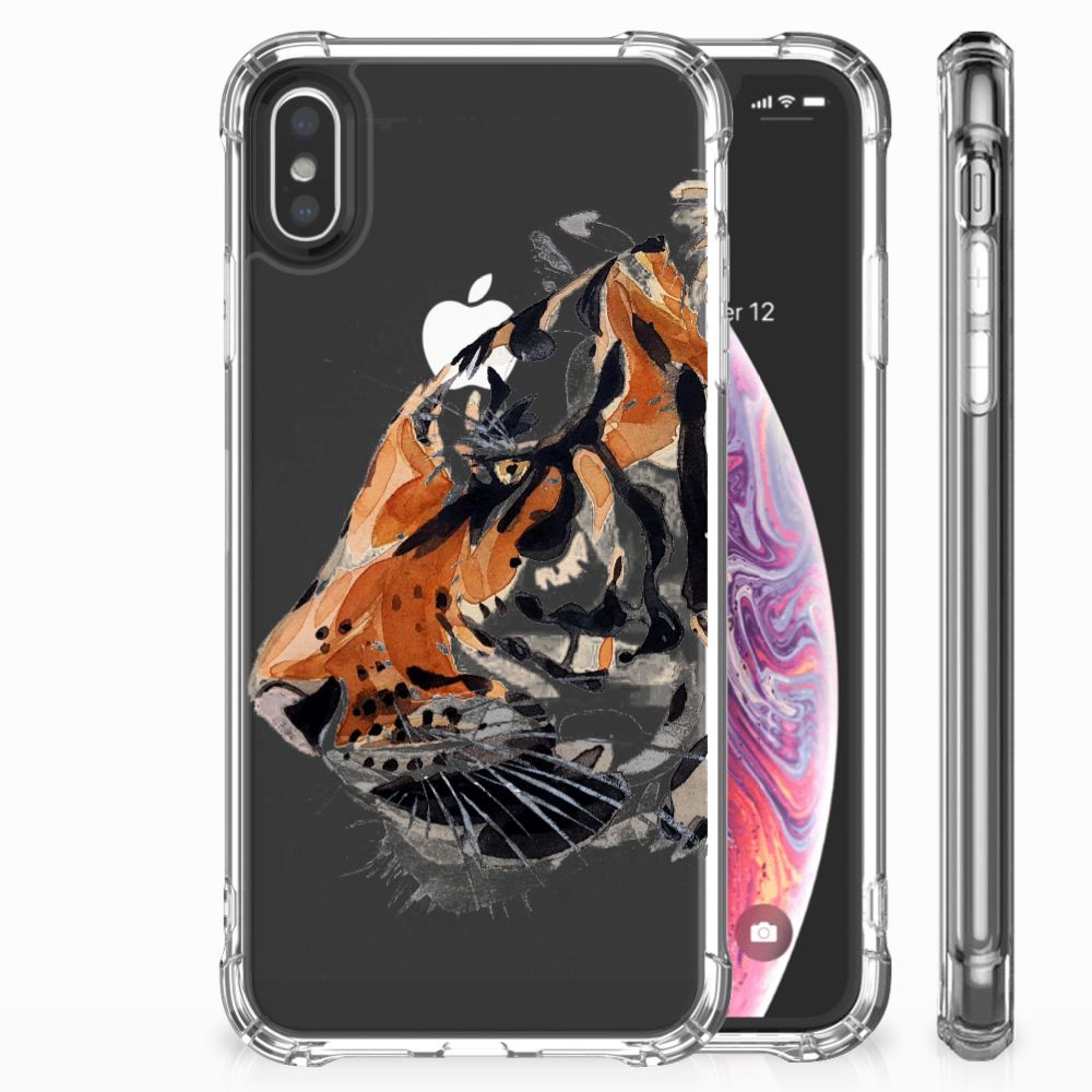 Back Cover Apple iPhone X | Xs Watercolor Tiger