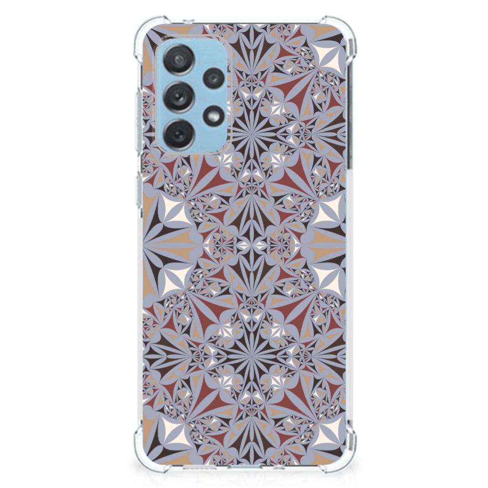 Samsung Galaxy A73 Anti-Shock Hoesje Flower Tiles B2C Telecom