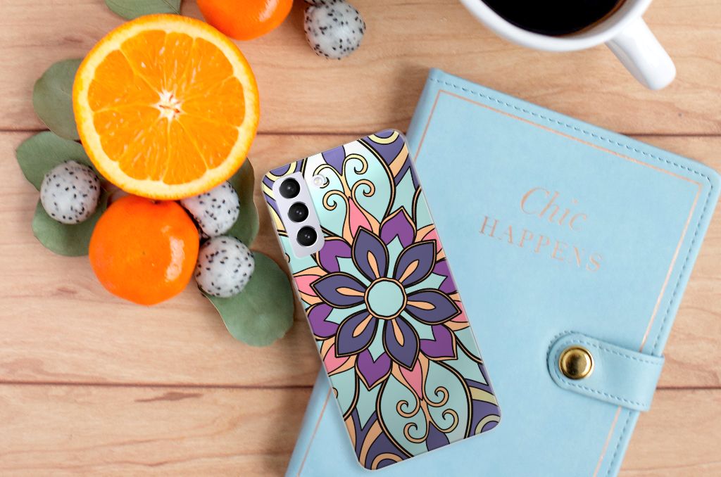 Samsung Galaxy S21 Plus TPU Case Purple Flower B2C Telecom