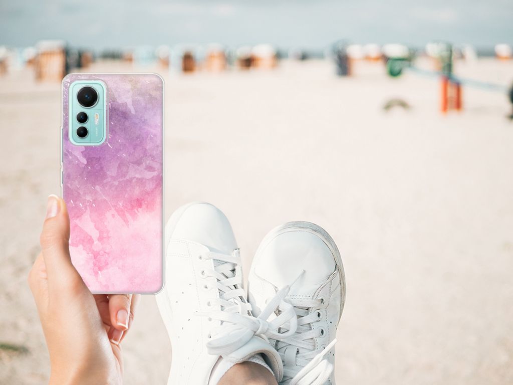 Hoesje maken Xiaomi 12 Lite Pink Purple Paint B2C Telecom