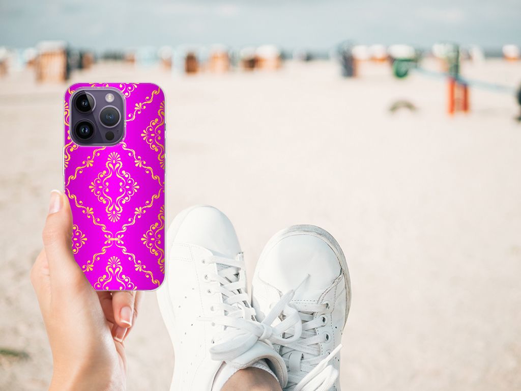 Siliconen Hoesje Apple iPhone 14 Pro Barok Roze B2C Telecom