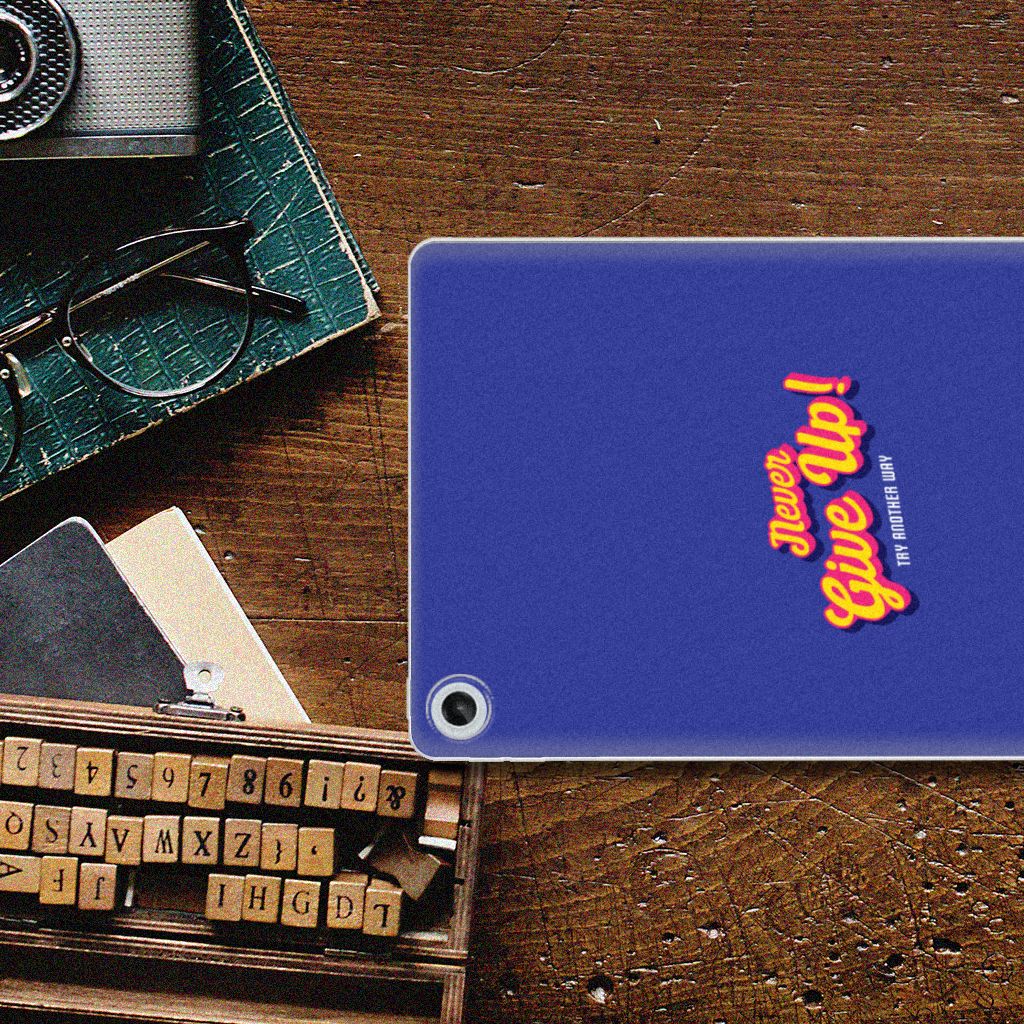 Lenovo Tab M10 Plus (3e generatie) Back cover met naam Never Give Up - B2C Telecom