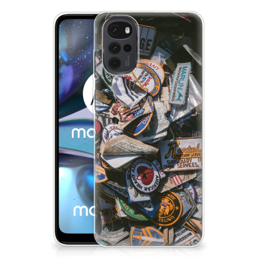 Motorola Moto G22 Siliconen Hoesje met foto Badges B2C Telecom