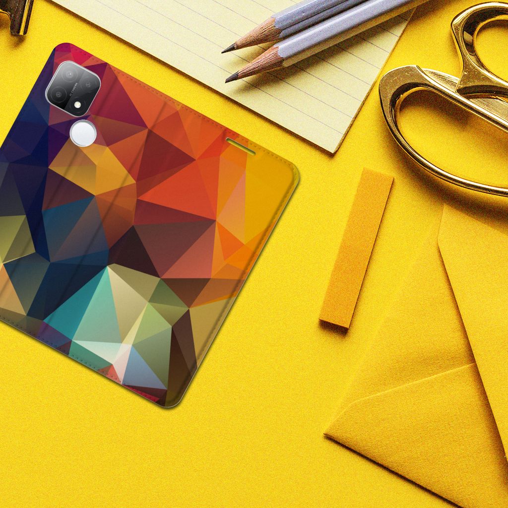 OPPO A15 Stand Case Polygon Color - B2C Telecom