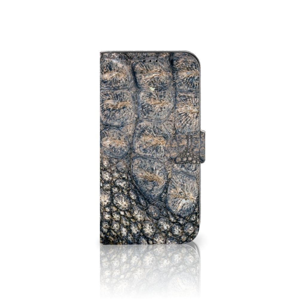 iPhone 13 Pro Max Telefoonhoesje met Pasjes Krokodillenprint