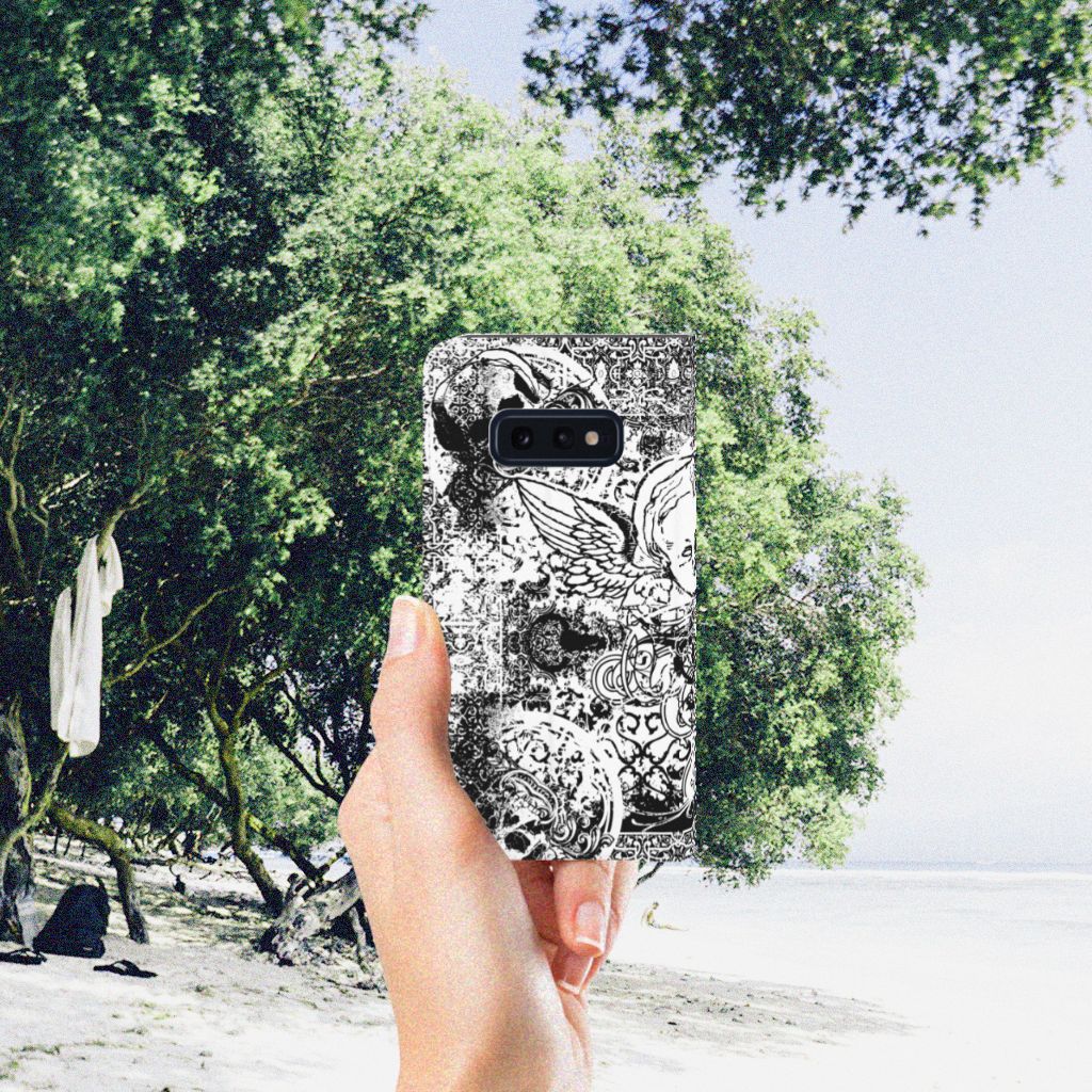 Mobiel BookCase Samsung Galaxy S10e Skulls Angel