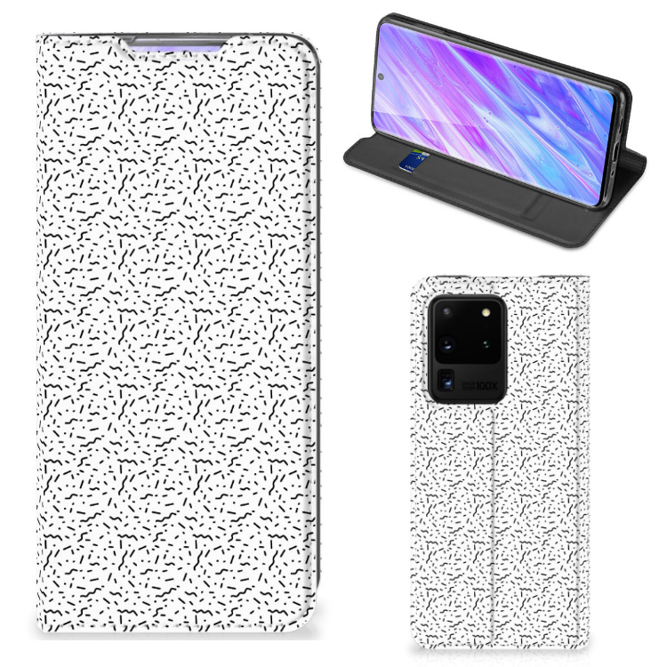 Samsung Galaxy S20 Ultra Hoesje met Magneet Stripes Dots - B2C Telecom