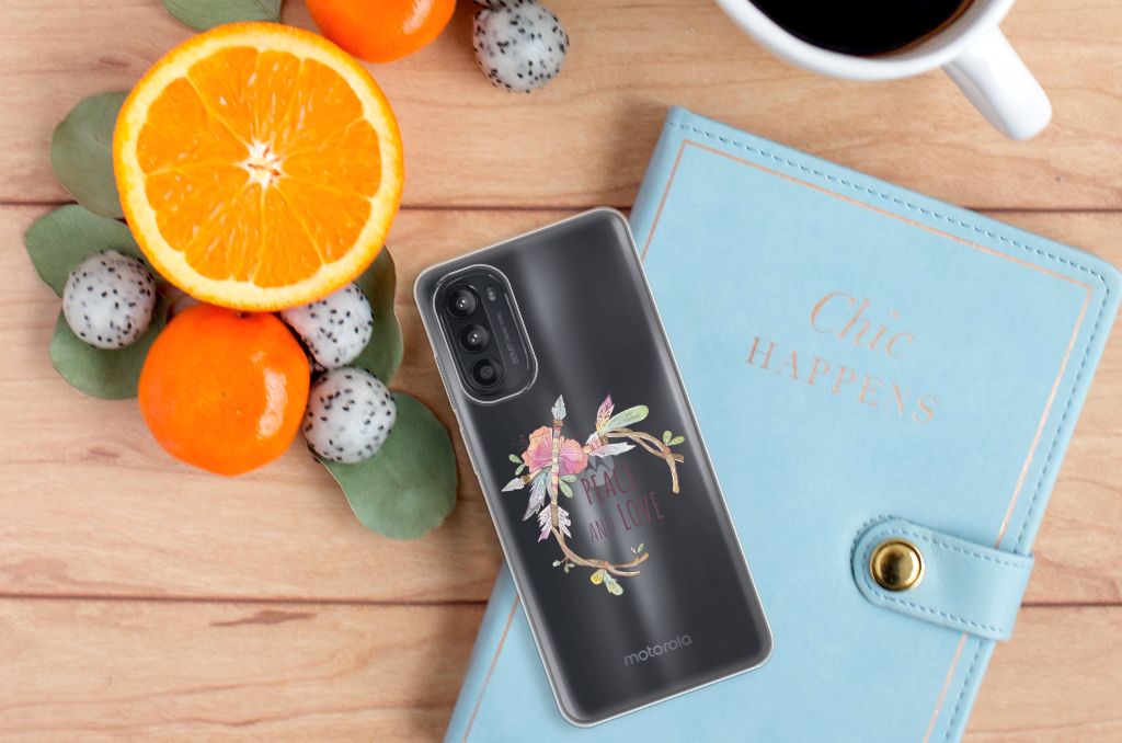 Motorola Moto G52/G82 Telefoonhoesje met Naam Boho Text B2C Telecom
