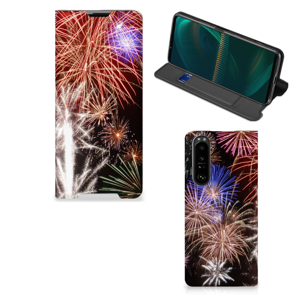 Sony Xperia 5 III Hippe Standcase Vuurwerk