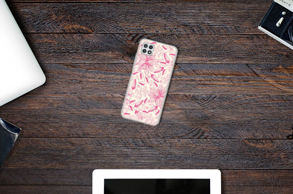 Samsung Galaxy A22 5G TPU Case Pink Flowers B2C Telecom