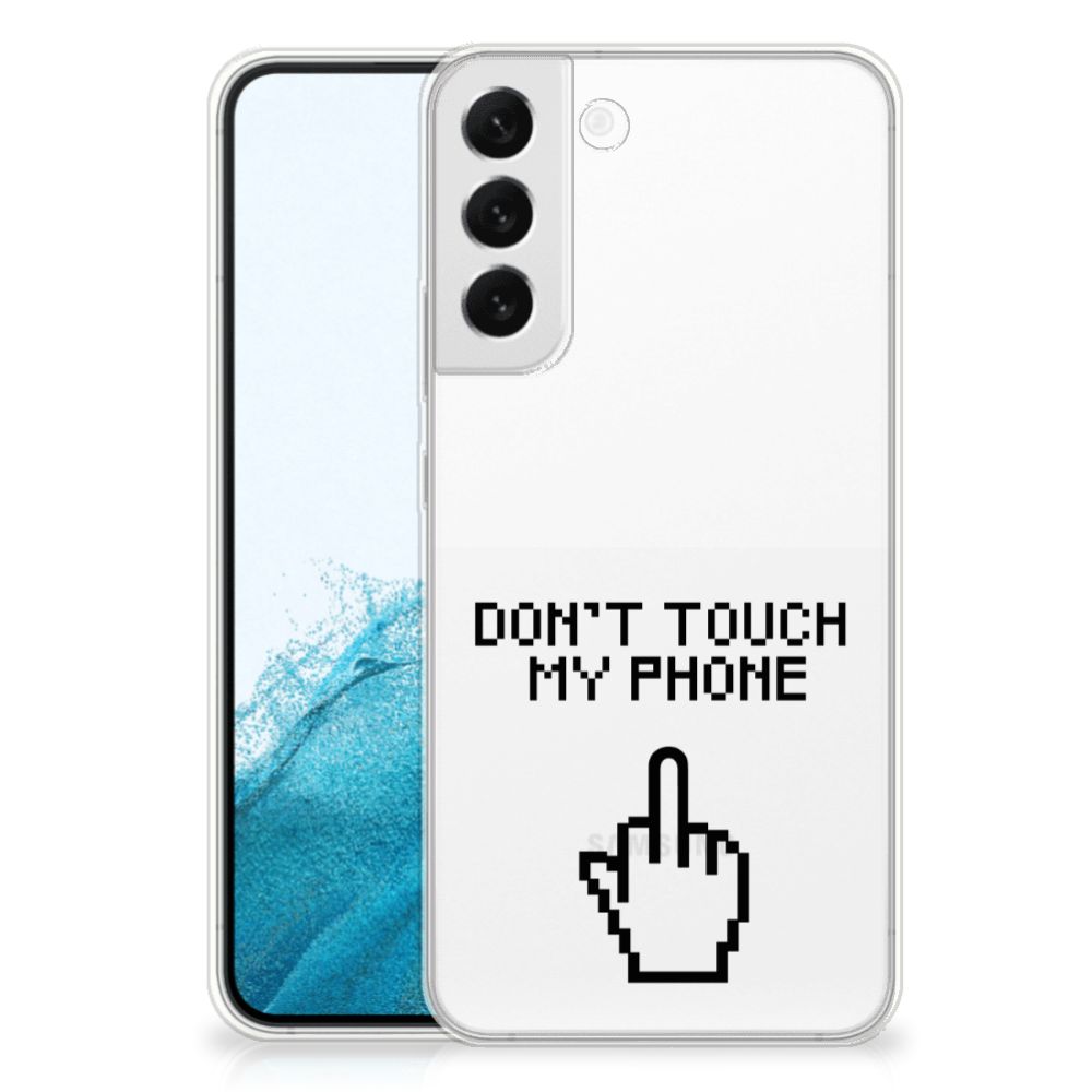 Samsung Galaxy S22 Plus Silicone-hoesje Finger Don't Touch My Phone