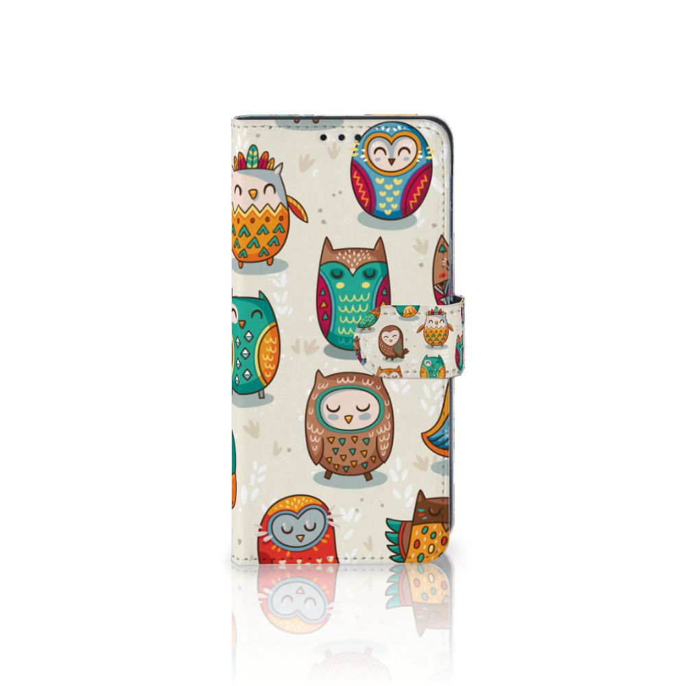 Samsung Galaxy M31 Telefoonhoesje met Pasjes Vrolijke Uilen