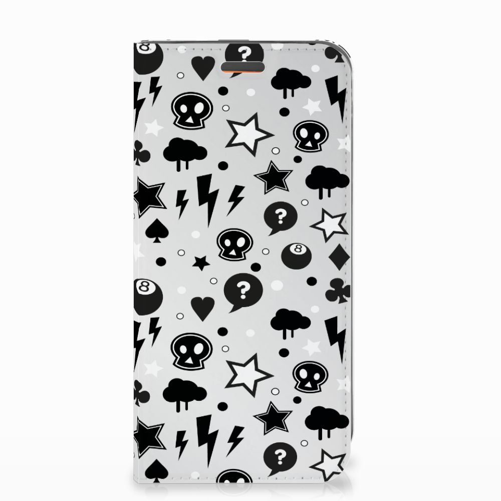 Mobiel BookCase Motorola Moto E5 Play Silver Punk