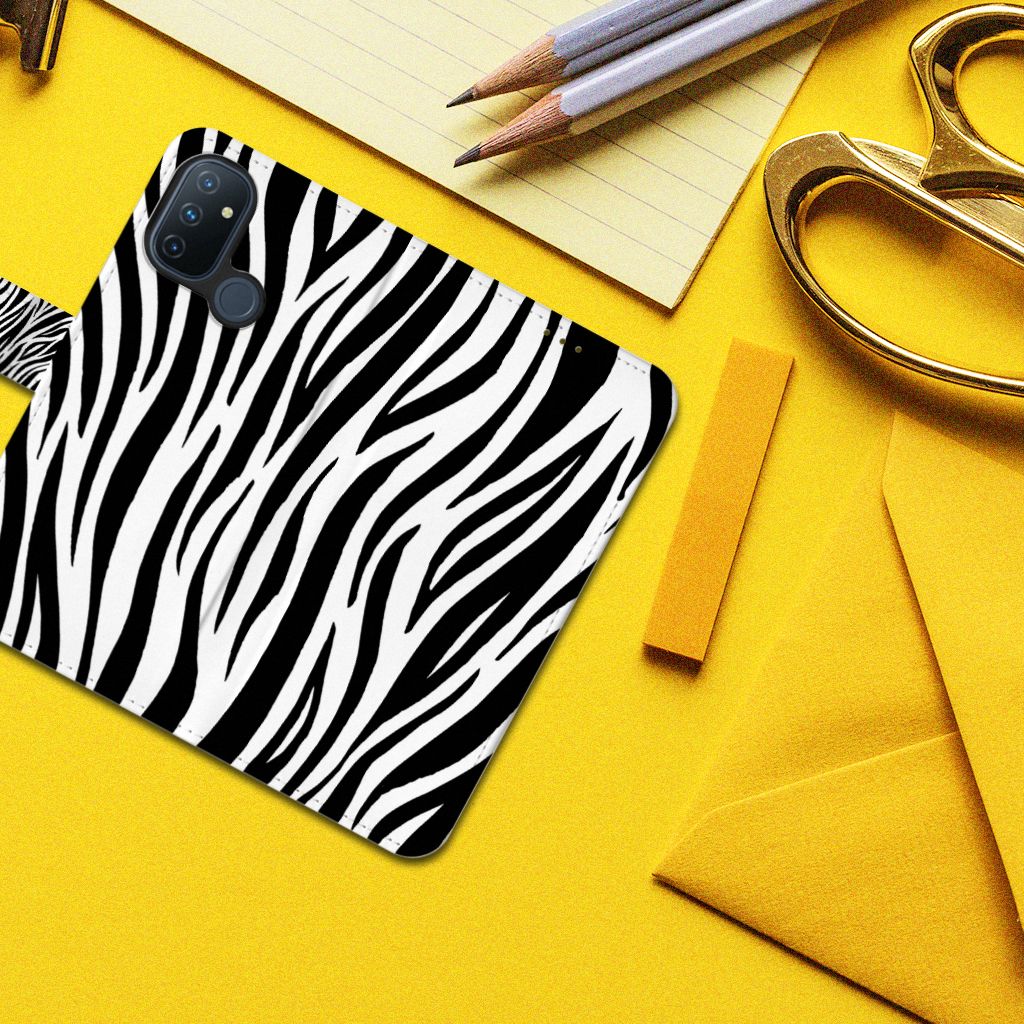 OnePlus Nord N100 Telefoonhoesje met Pasjes Zebra