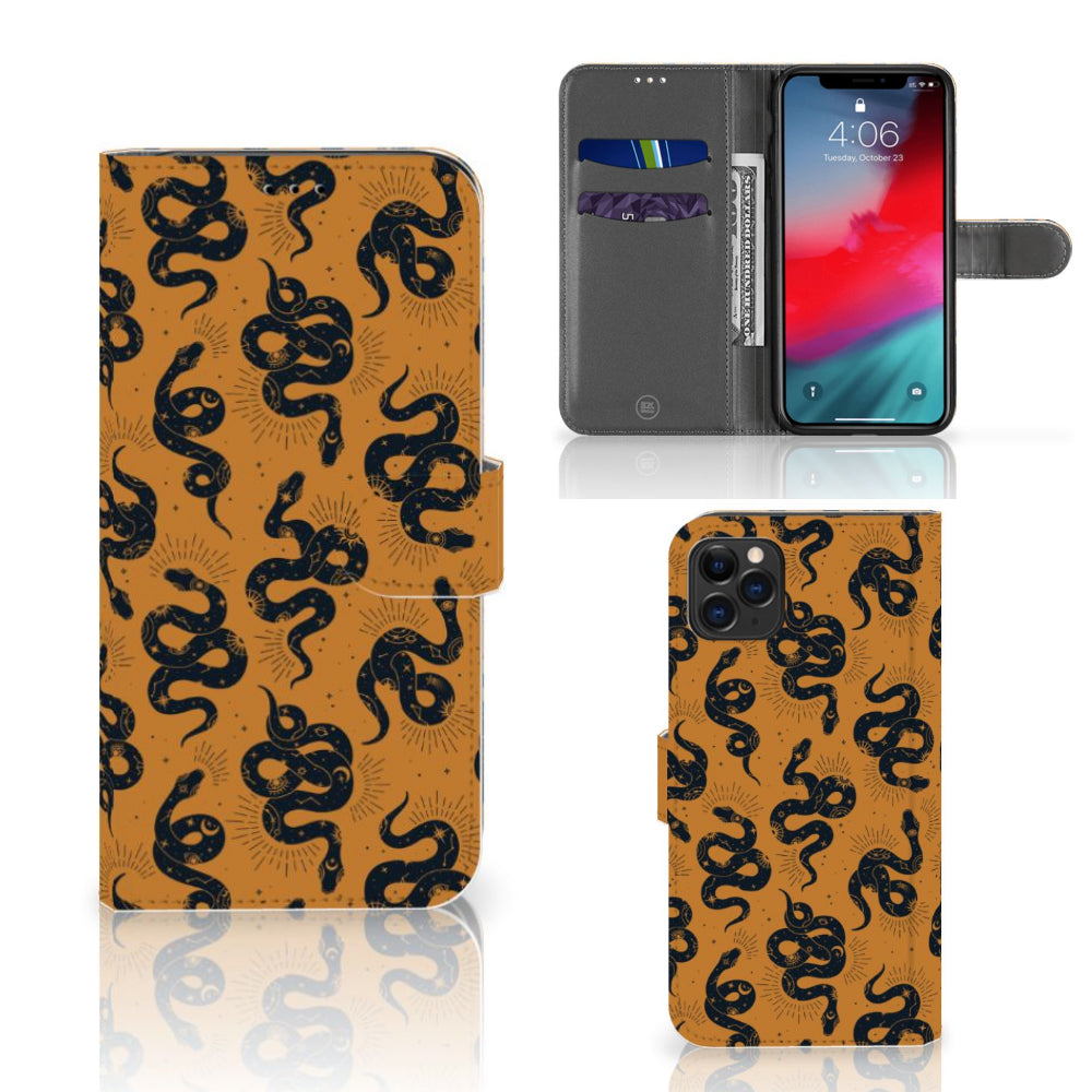 Telefoonhoesje met Pasjes voor Apple iPhone 11 Pro Max Snakes