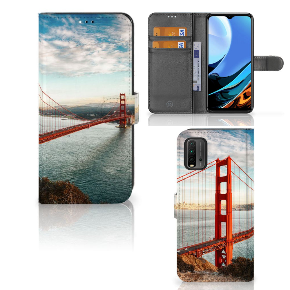 Xiaomi Redmi 9T | Poco M3 Flip Cover Golden Gate Bridge