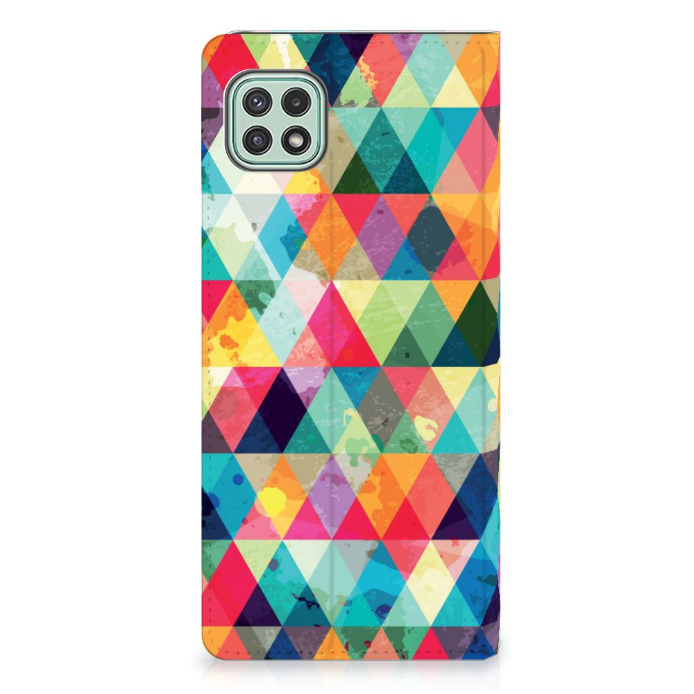Samsung Galaxy A22 5G Hoesje met Magneet Geruit - B2C Telecom