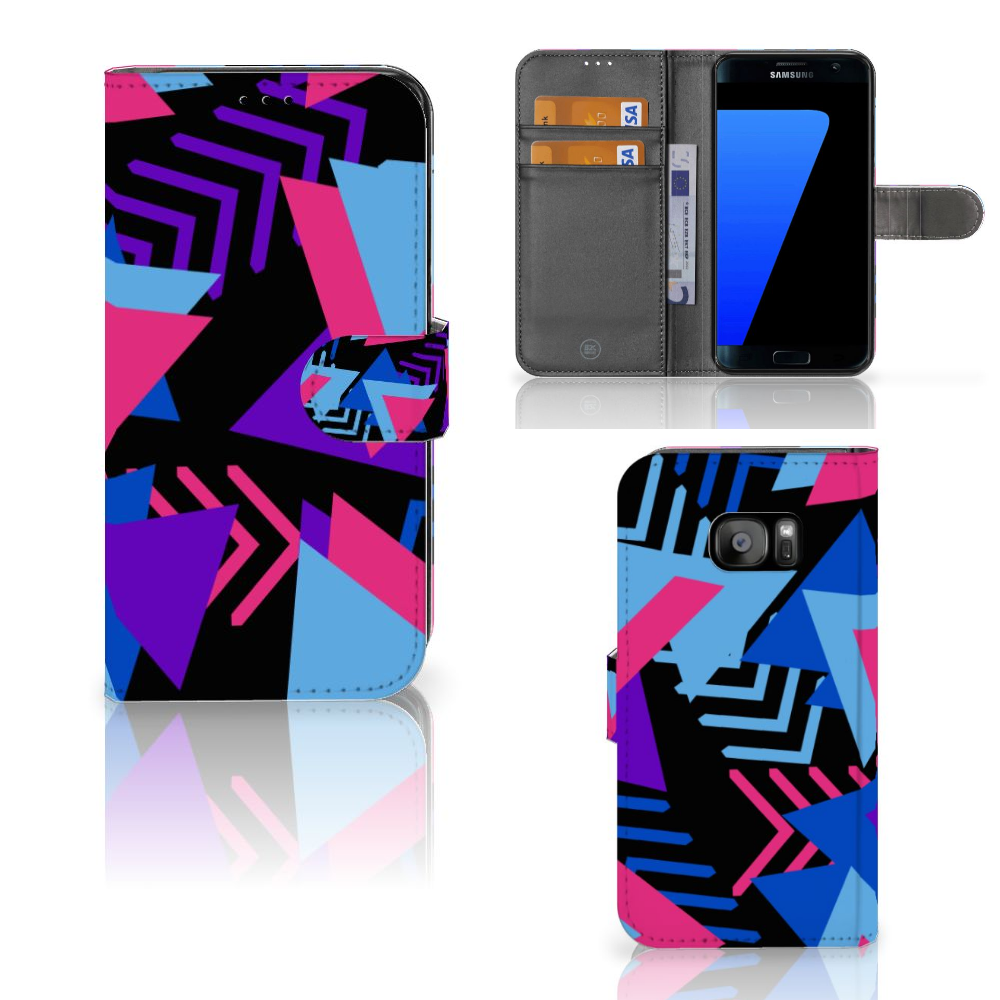 Samsung Galaxy S7 Edge Book Case Funky Triangle