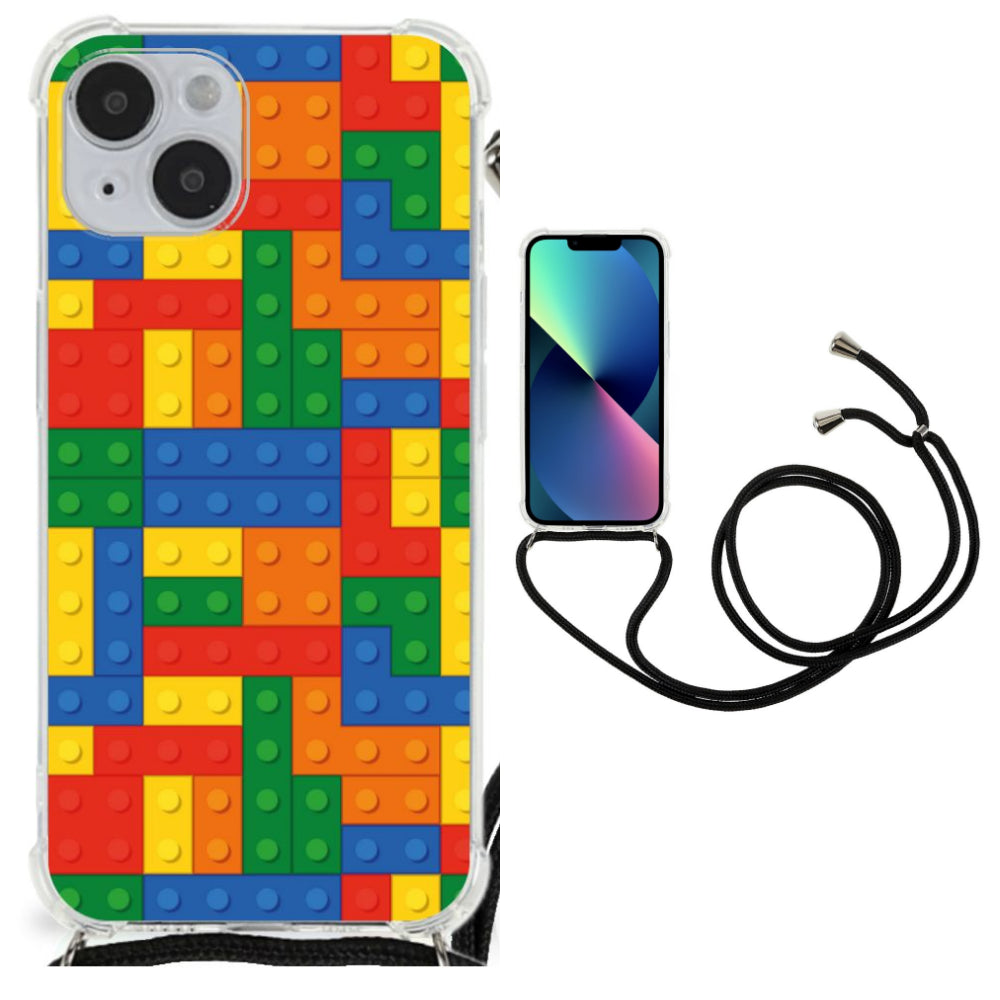 iPhone 14 Plus Doorzichtige Silicone Hoesje Blokken