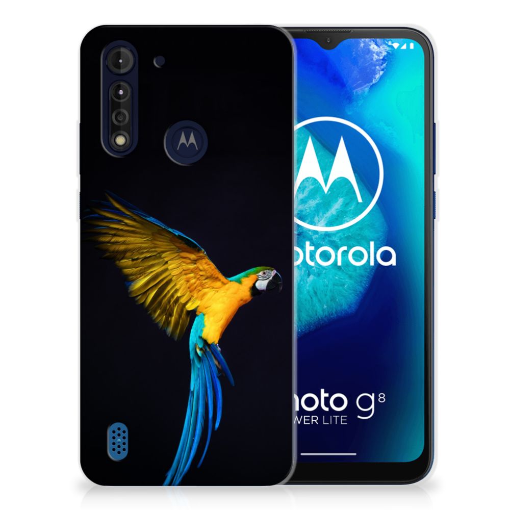 Motorola Moto G8 Power Lite TPU Hoesje Papegaai B2C Telecom