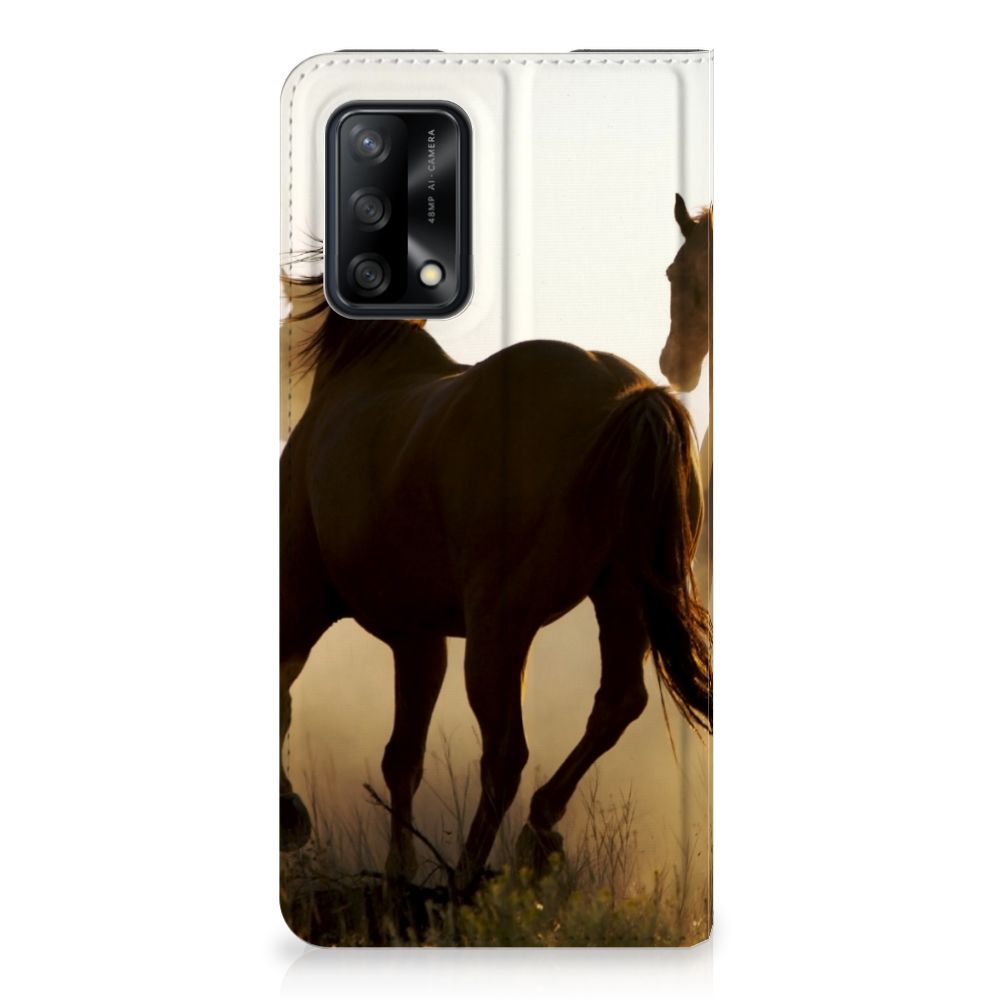 OPPO A74 4G Hoesje maken Design Cowboy met heerlijke paardenprint op smartphonehoesje.