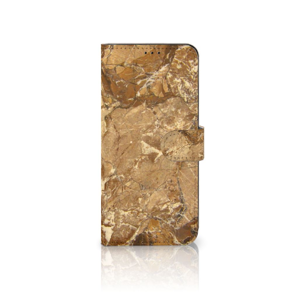 OPPO Find X5 Pro Bookcase Marmer Creme met luxe marmerdesign en beschermende TPU-siliconen.