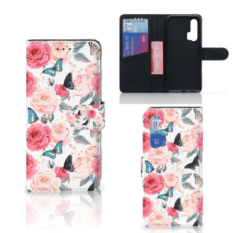 Honor 20 Pro Hoesje Butterfly Roses