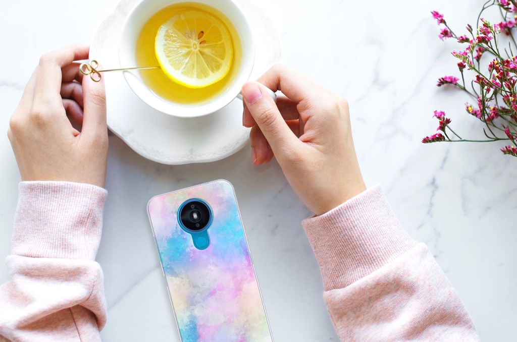 Hoesje maken Nokia 1.4 Watercolor Light