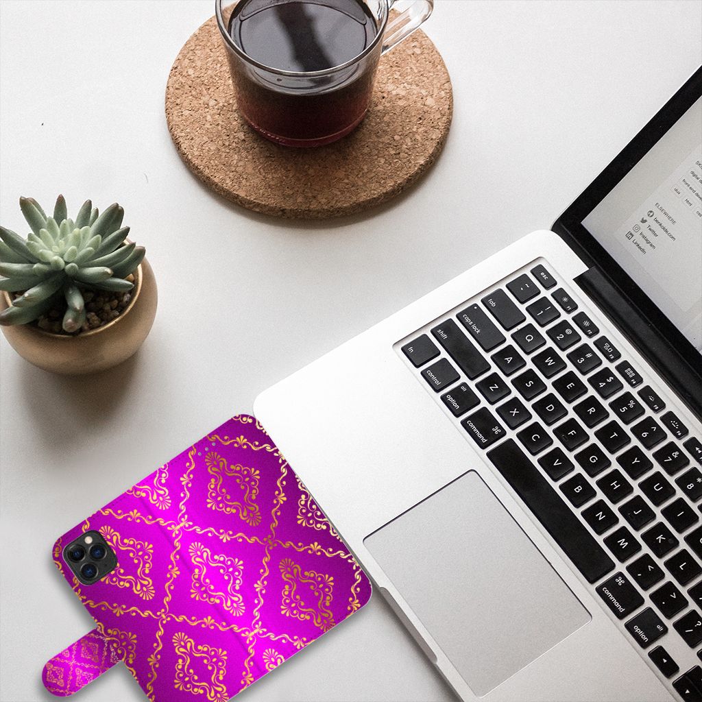 Wallet Case Apple iPhone 11 Pro Barok Roze