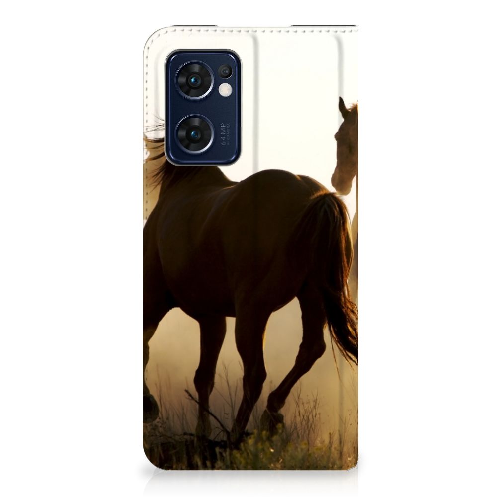 OPPO Find X5 Lite | Reno7 5G Hoesje maken Design Cowboy met paardenprint op de achterkant.