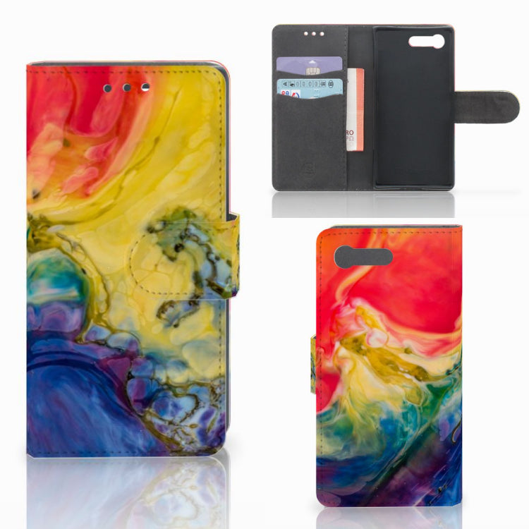 Hoesje Sony Xperia X Compact Watercolor Dark