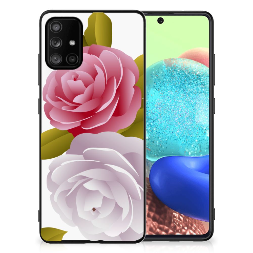 Samsung Galaxy A71 Bloemen Hoesje Roses