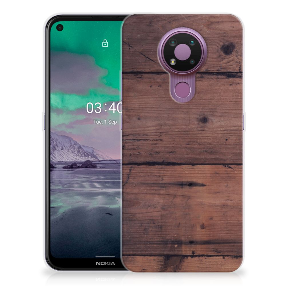 Nokia 3.4 Bumper Hoesje Old Wood B2C Telecom