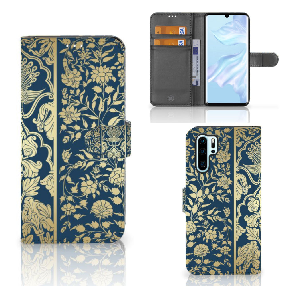 Huawei P30 Pro Hoesje Beige Flowers