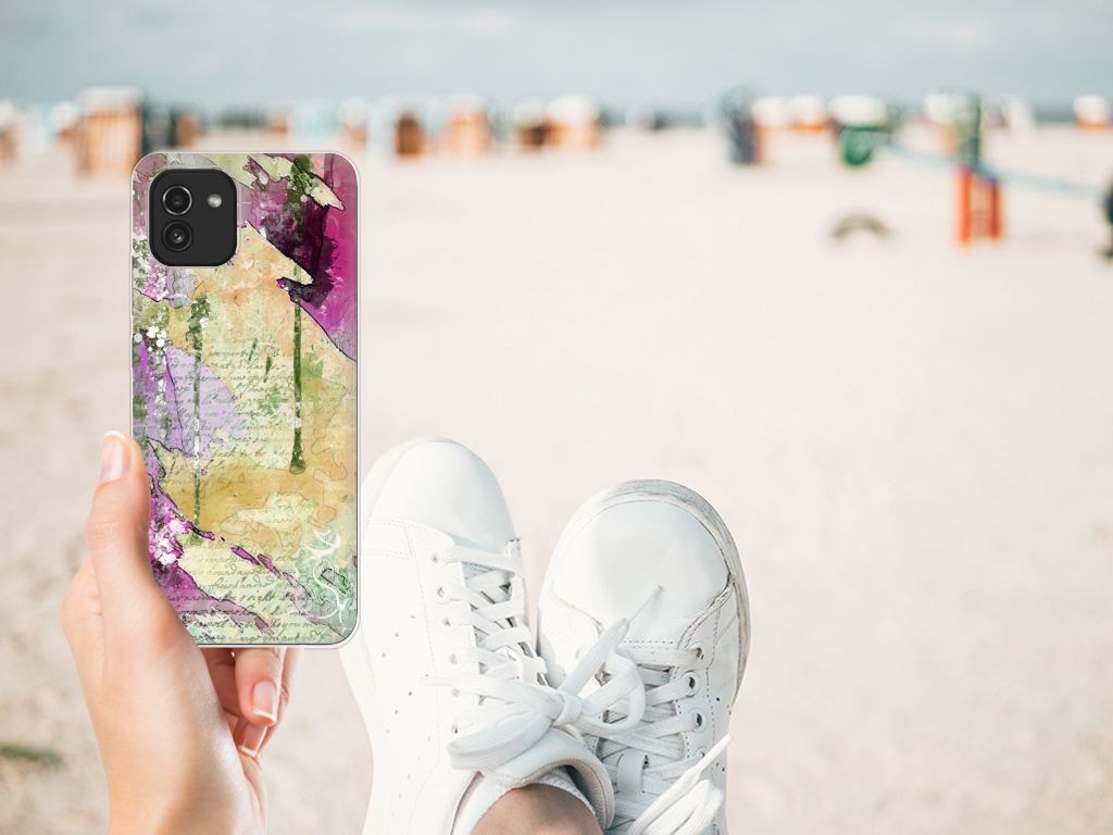 Hoesje maken Samsung Galaxy A03 Letter Painting B2C Telecom