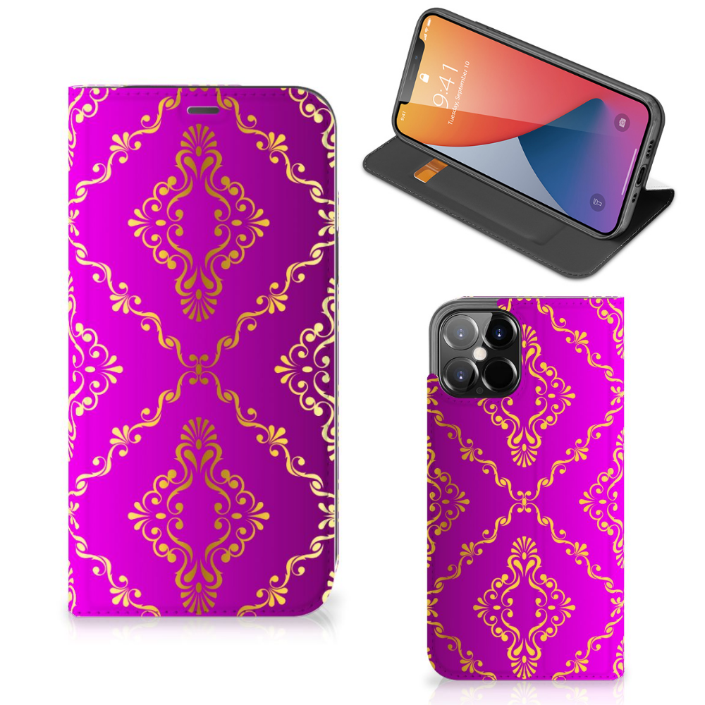 Telefoon Hoesje iPhone 12 Pro Max Barok Roze - B2C Telecom