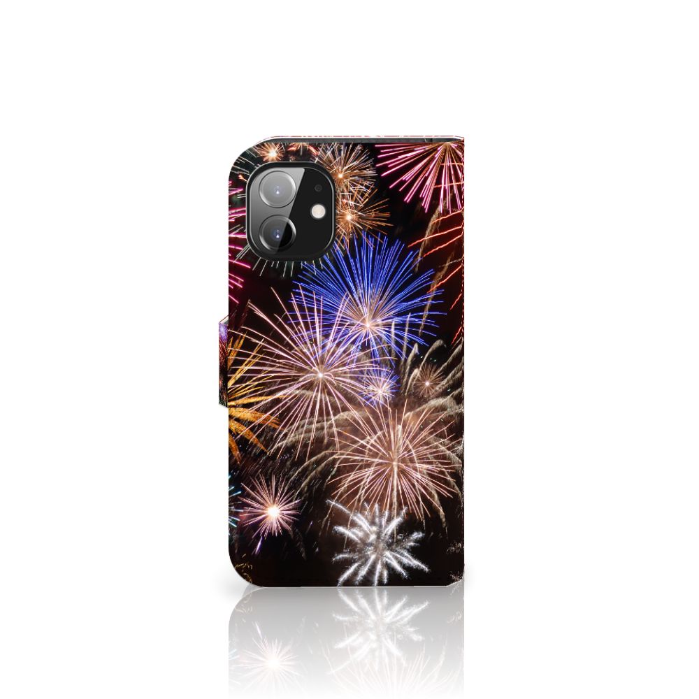 Apple iPhone 12 Mini Wallet Case met Pasjes Vuurwerk