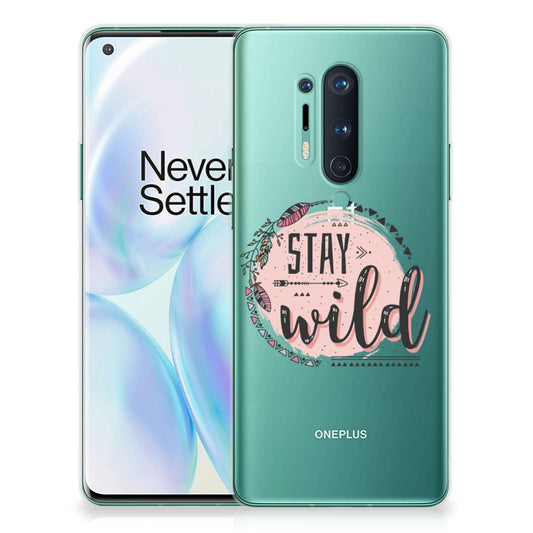 OnePlus 8 Pro Telefoonhoesje met Naam Boho Stay Wild