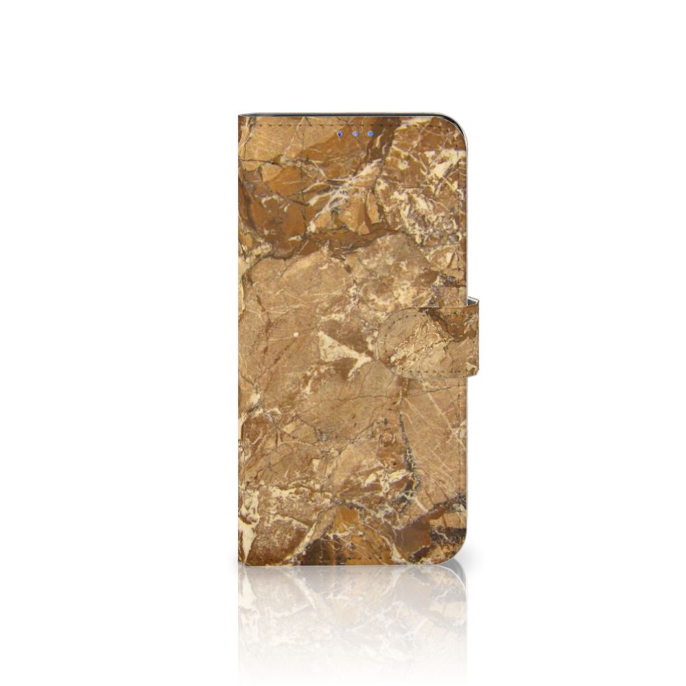 Motorola Moto G Pro Bookcase Marmer Creme met luxueuze marmerlook en sterke TPU-siliconen bescherming.