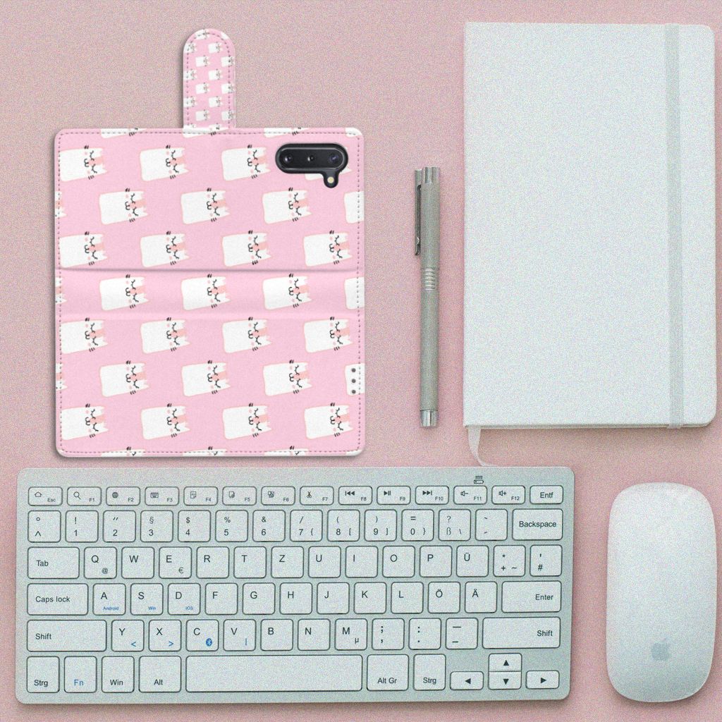 Samsung Galaxy Note 10 Telefoonhoesje met Pasjes Sleeping Cats