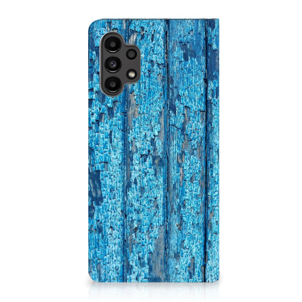 Samsung Galaxy A13 (4G) Book Wallet Case Wood Blue - B2C Telecom
