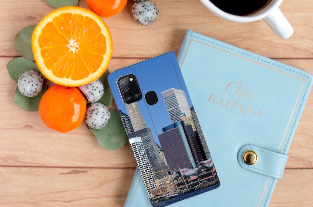 Samsung Galaxy A21s Book Cover Vrijheidsbeeld - B2C Telecom