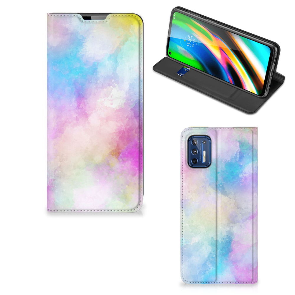 Bookcase Motorola Moto G9 Plus Watercolor Light - B2C Telecom