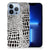 Apple iPhone 13 Pro TPU Hoesje Slangenprint met unieke zwart-witte slangenprint achterzijde.