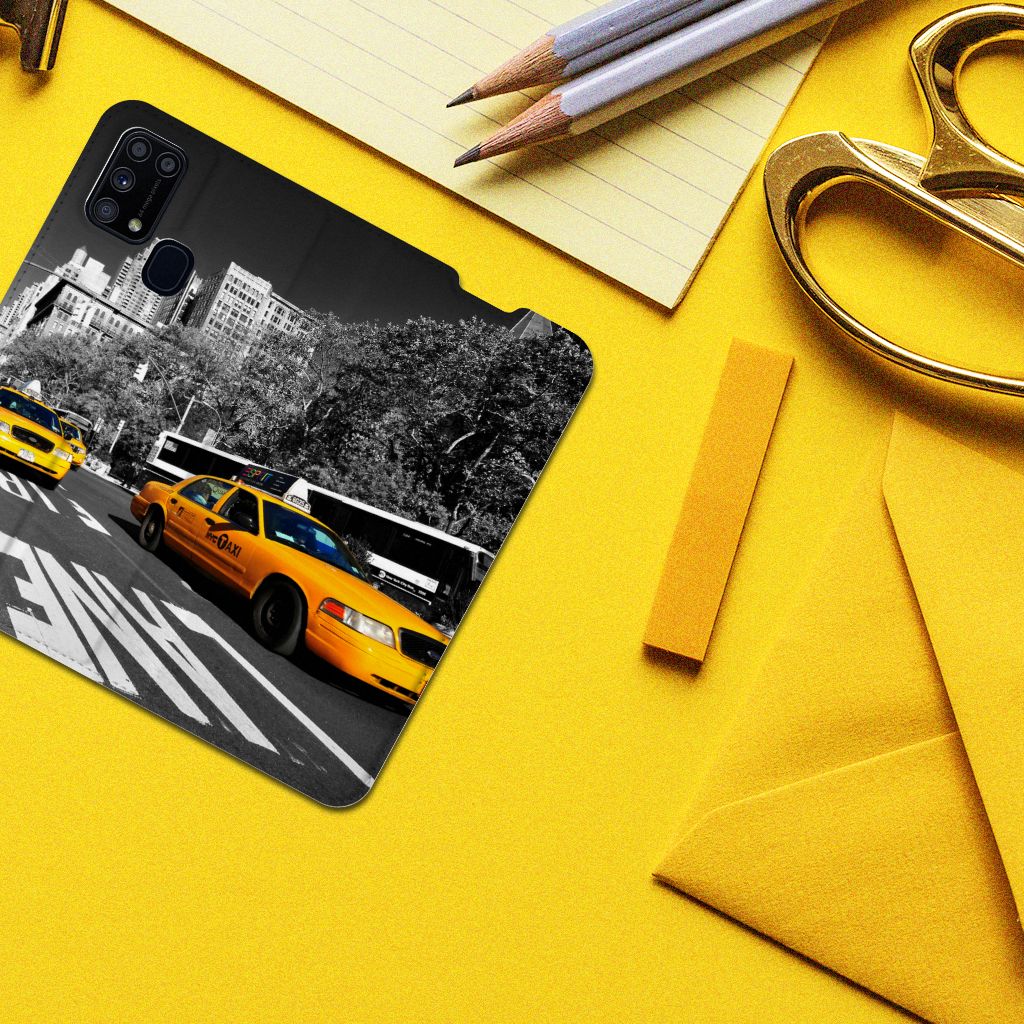 Samsung Galaxy M31 Book Cover New York Taxi - B2C Telecom