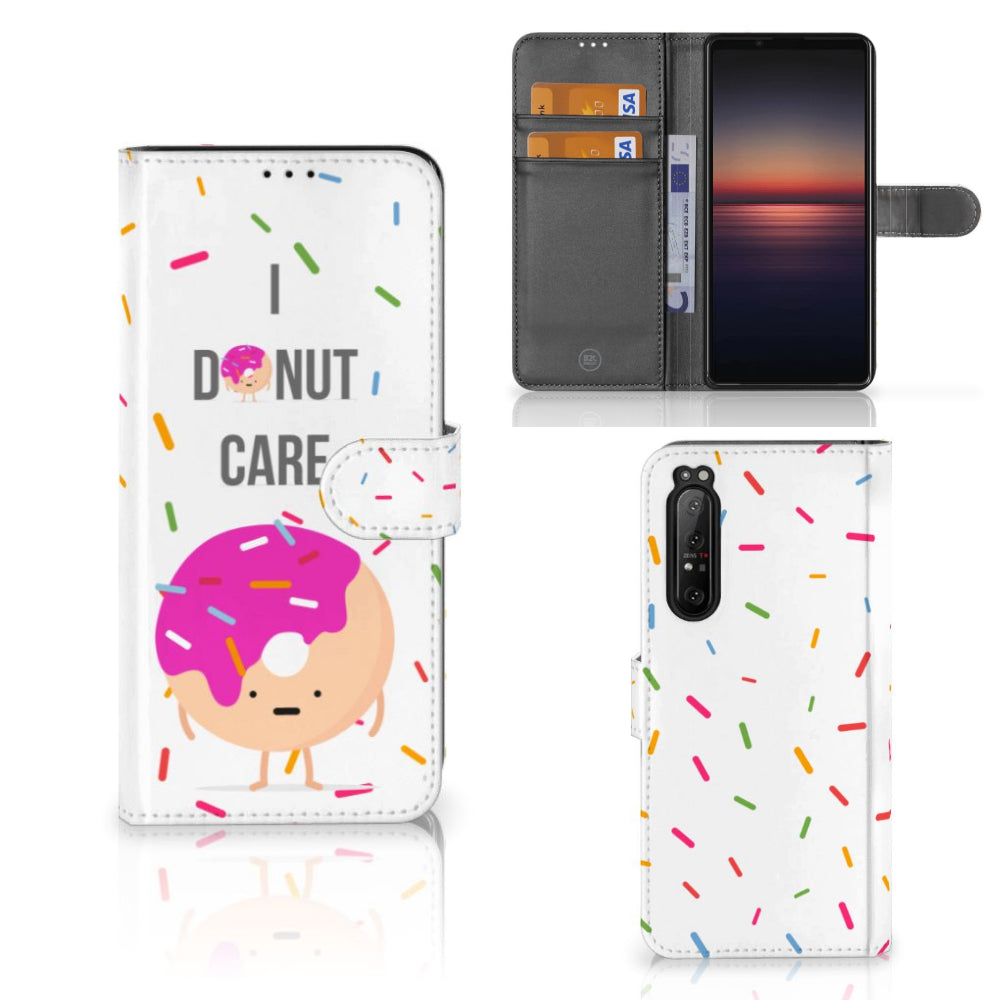 Sony Xperia 1 II Book Cover Donut Roze