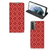 Samsung Galaxy S21 FE Hoesje met Magneet Batik Rood - B2C Telecom