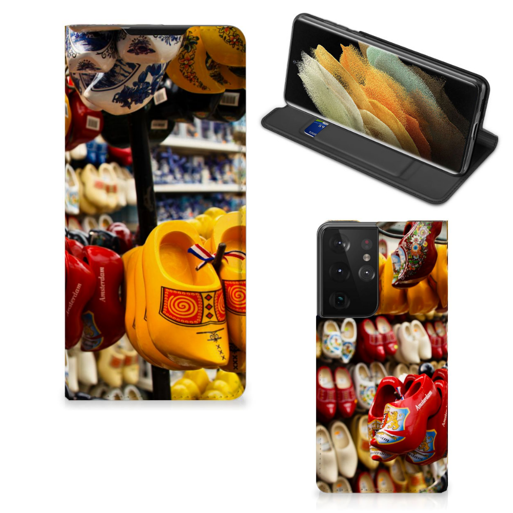 Samsung Galaxy S21 Ultra Book Cover Klompen - B2C Telecom