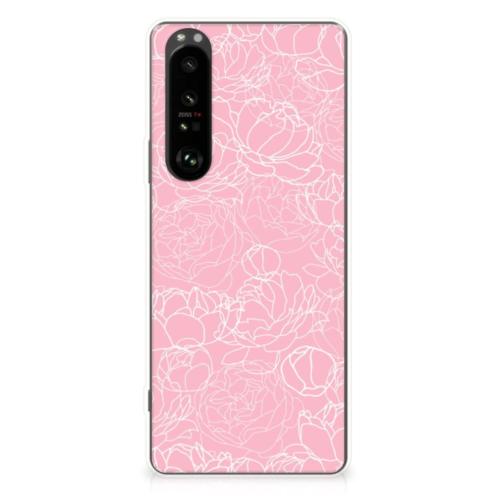 Sony Xperia 1 III TPU Case White Flowers